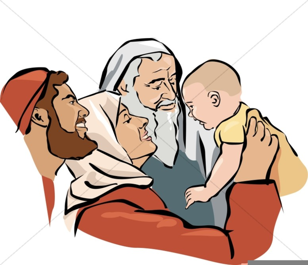 the presentation of jesus in the temple clipart