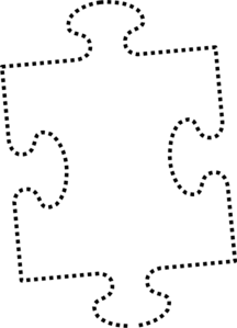 White Jigsaw Puzzle Piece Clip Art