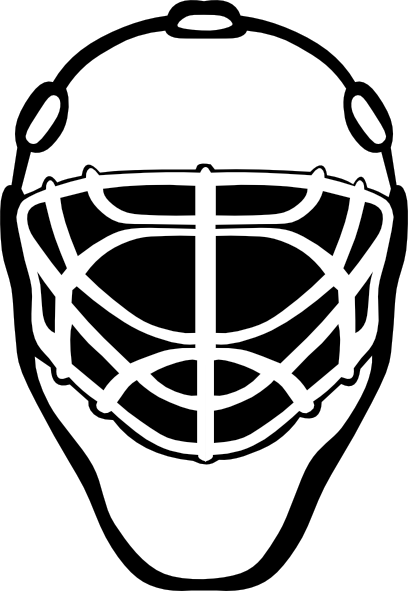 Goalie Mask Simple Outline Clip Art at Clker.com - vector clip art