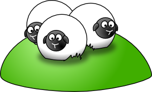 Simple Cartoon Sheep Clip Art