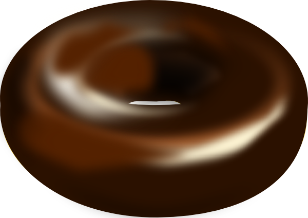 Dark Chocolate Donut Clip Art at Clker.com - vector clip art online