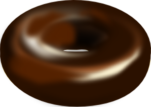 Dark Chocolate Donut Clip Art