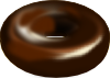 Dark Chocolate Donut Clip Art