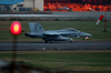 An F/a-18f Super Hornet Lands At Naval Air Facility Atsugi Japan Image