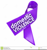 Purple Domestic Violence Ribbon Clipart Image