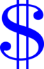 Blue Dollar Sign Clip Art