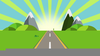 Cartoon Road Trip Clipart Image