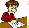Boy Writing Clipart Image