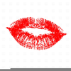 Lips Black And White Clipart Image