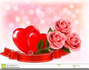 Roses And Hearts Clipart Image