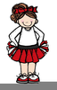 Football Player And Cheerleader Clipart Image