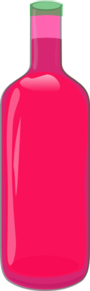 Pink Wine Bottle Clip Art