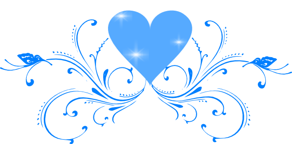 Blue Butterfly Scroll Clip Art at Clker.com - vector clip art online