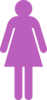 Girl Stick Figure - Dark Purple Clip Art