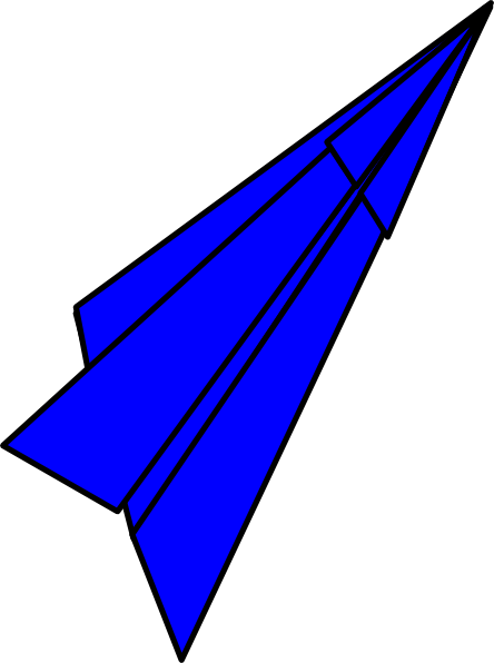 Blue Paper Plane Clip Art at Clker.com - vector clip art online