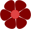 Nadia Red Flower Clip Art