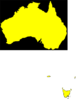 Australia Map Yellow Clip Art