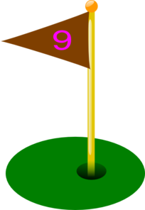 Golf Flag 9th Hole Clip Art