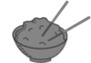 Rice Bowl Grey Clip Art