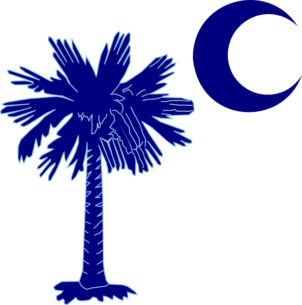 Sc Palmetto Tree - Blue Clip Art at Clker.com - vector clip art online