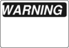 Black & White Warning Sign Clip Art