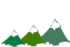 Three Mountain Peaks-green Clip Art