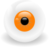 Eye Ball Orange Clip Art