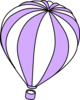 Lavender And White Hot Air Balloon Clip Art