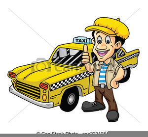 Animated Taxi Clipart Image