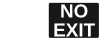 No Exit White On Black Clip Art