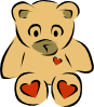 Teddy Bears With Hearts Clip Art