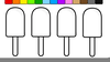 Popsicle Clipart Black And White Image