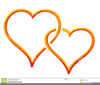 Double Hearts Wedding Clipart Image