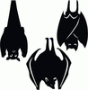 Bat Hanging Upside Down Clipart Image