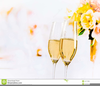 Wedding Champagne Flutes Clipart Image