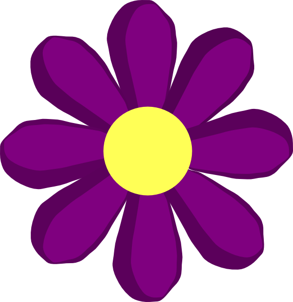 Purple Spring Flower Clip Art at vector clip art online