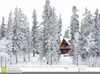 Christmas Cabin Clipart Image