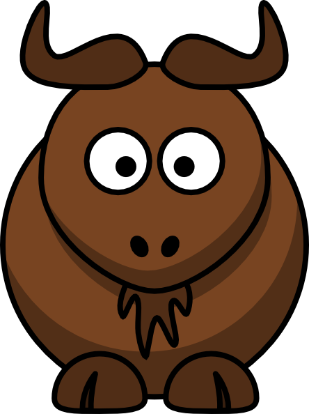 Cartoon Gnu Clip Art at Clker.com - vector clip art online, royalty