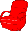 Lounge Chair Red Clip Art