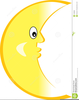 Moon Faces Clipart Image