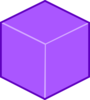 Purple 3d Cube Clip Art