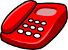 Red Telephone Clip Art