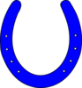 Bright Blue Horseshoe Clip Art