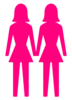Two Woman (lesbian) Icon Clip Art