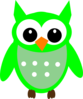 Green Hoot Owl Clip Art