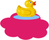 Duck On Pink Cloud Clip Art