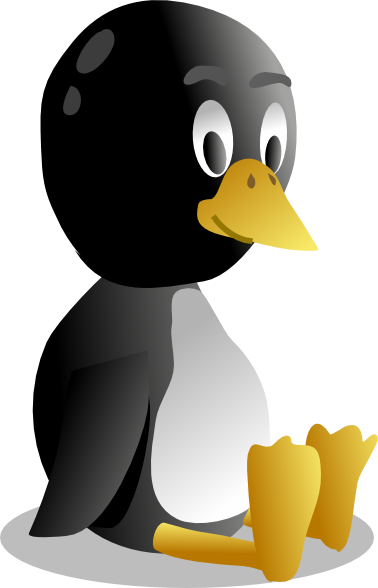 Sitting Baby Pinguin Tux Clip Art at Clker.com - vector clip art online