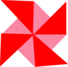 Red Pinwheel Clip Art