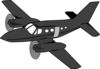 Dark Plane Clip Art