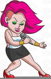 Clipart Female Rock Star Image
